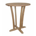Teak 35x22 Round Bar Table D5919