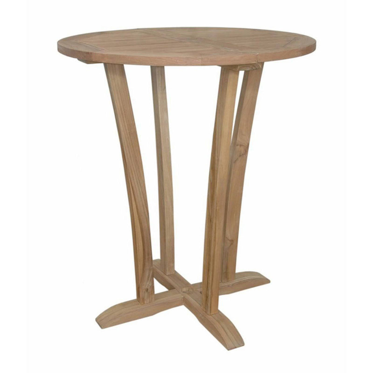 Teak 35x22 Round Bar Table D5919