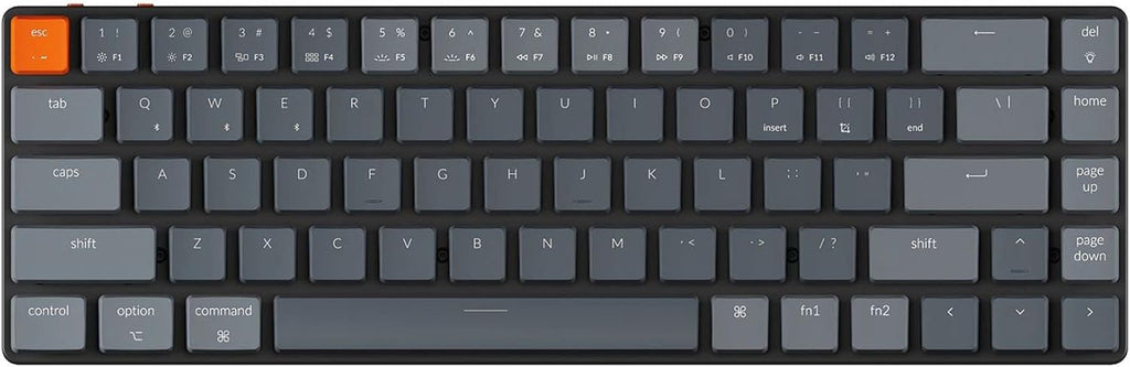 68 Keys Ultra-Slim Wireless Bluetooth/Wired Mechanical Keyboard with Low-Profile Gateron Mechanical Brown Switch, RGB LED Backlit J898279
