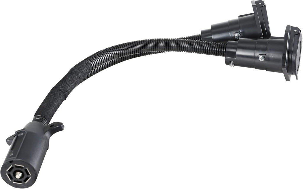 7 Way Y Splitter Trailer Adapter, 20.5 Inches, Pack of 2 F4187