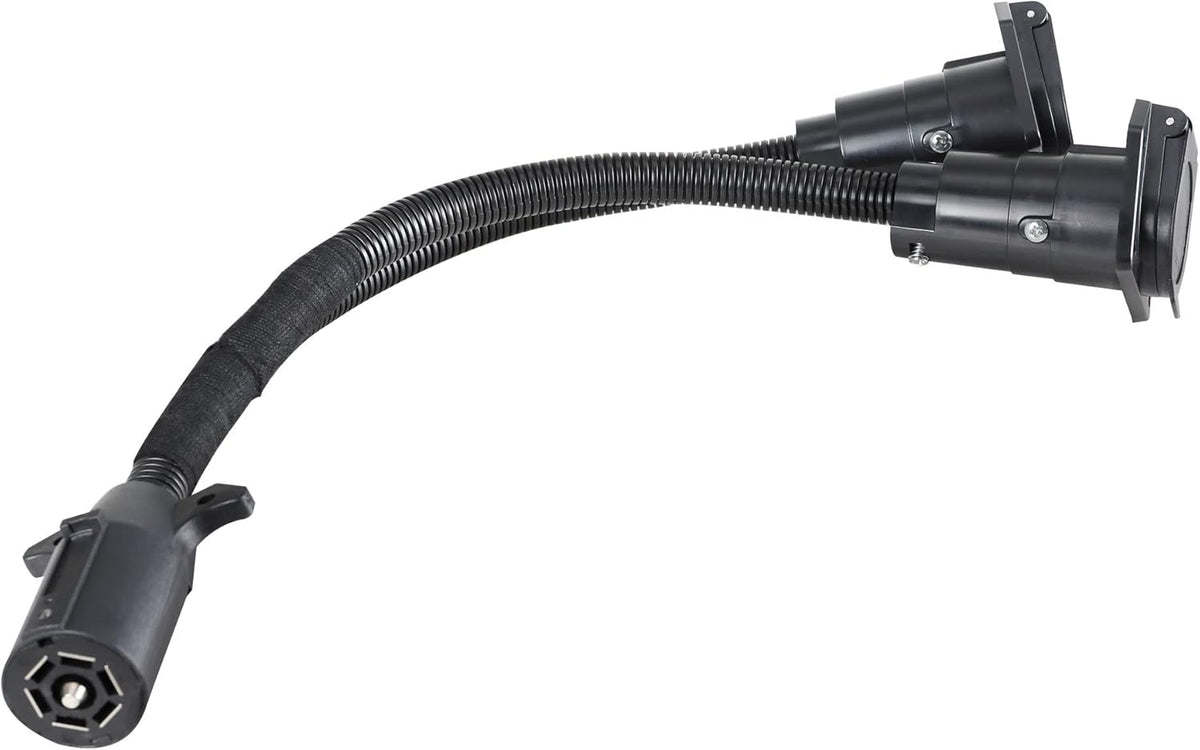 7 Way Y Splitter Trailer Adapter, 20.5 Inches, Pack of 2 F4187