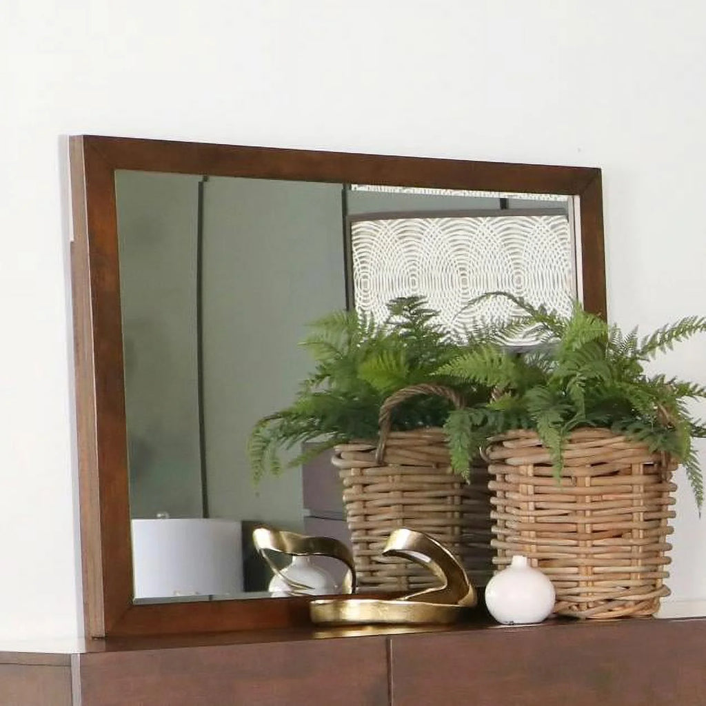 Rectangular Dresser Mirror Dark Brown T309