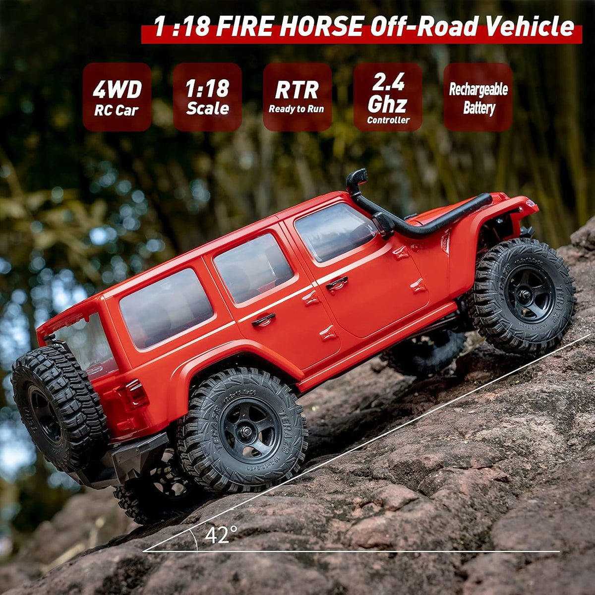 1/18 Scale RC Crawler Off Road Truck with Battery Charger V401