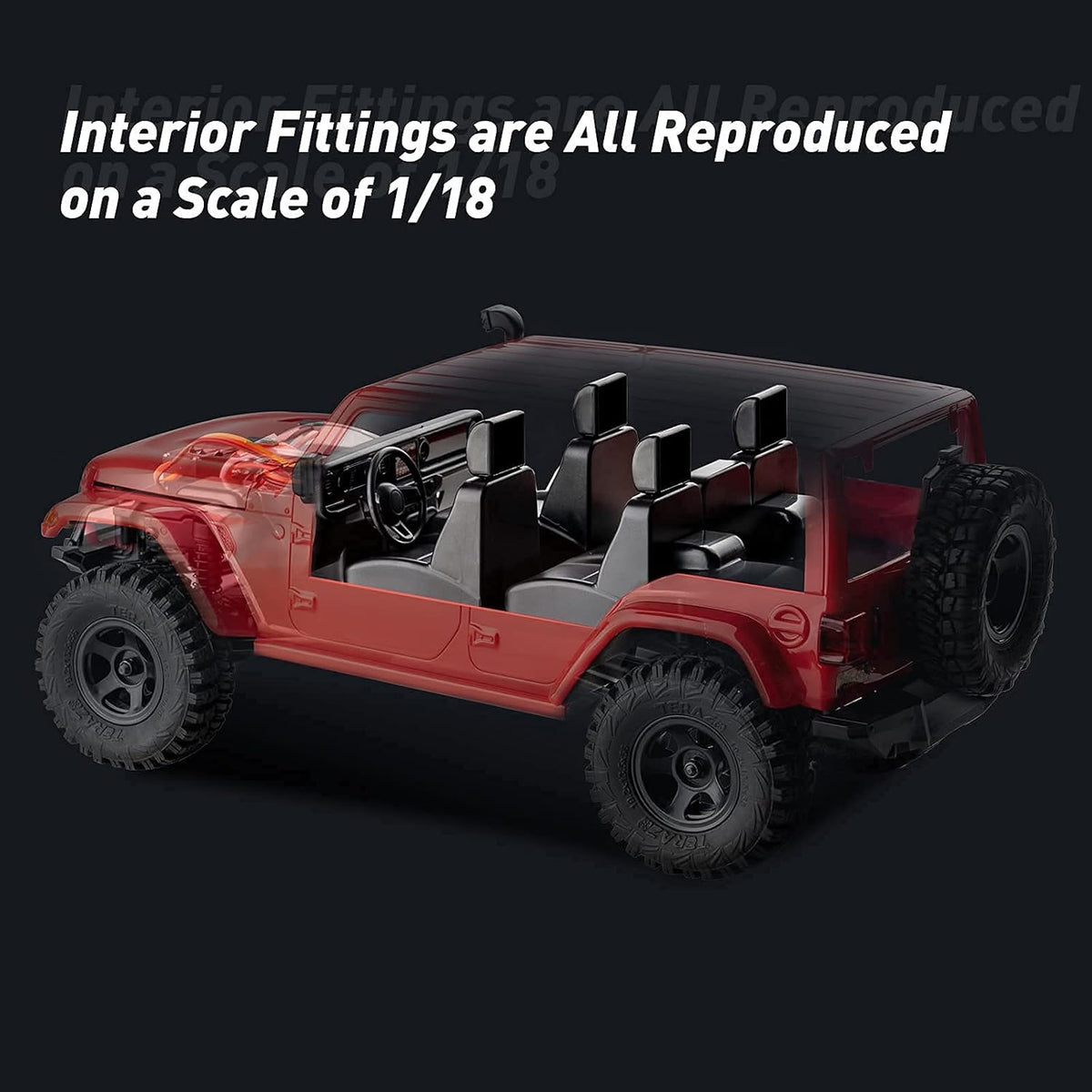 1/18 Scale RC Crawler Off Road Truck with Battery Charger V401