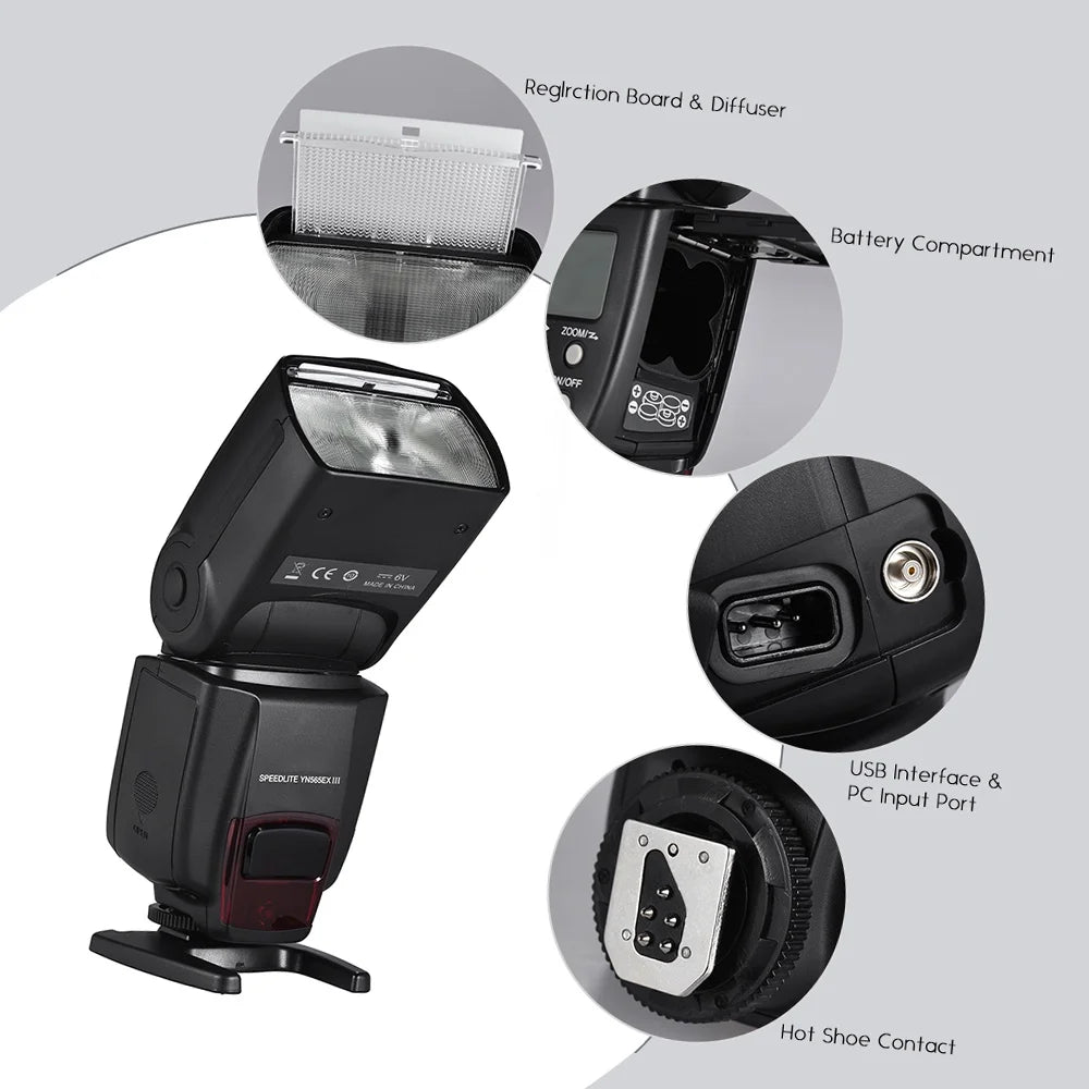 Wireless TTL Slave Flash Speedlite with GN58 E208522