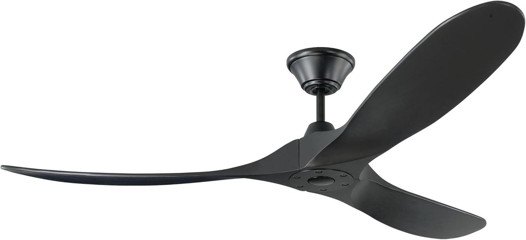Matte Black 52 Outdoor Ceiling Fan with Remote Control U476