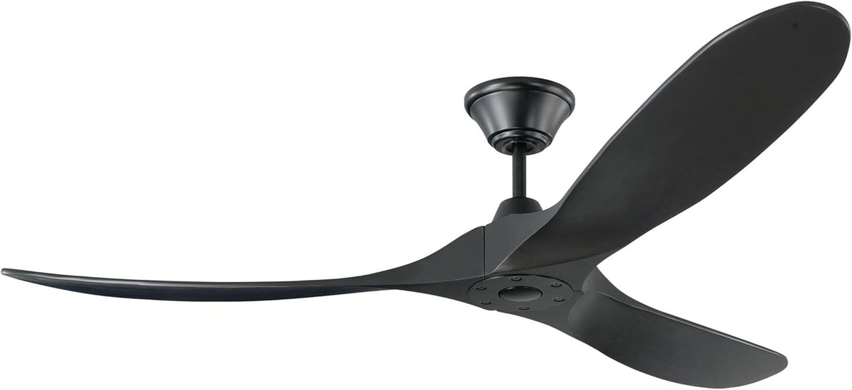Matte Black 52 Outdoor Ceiling Fan with Remote Control U476