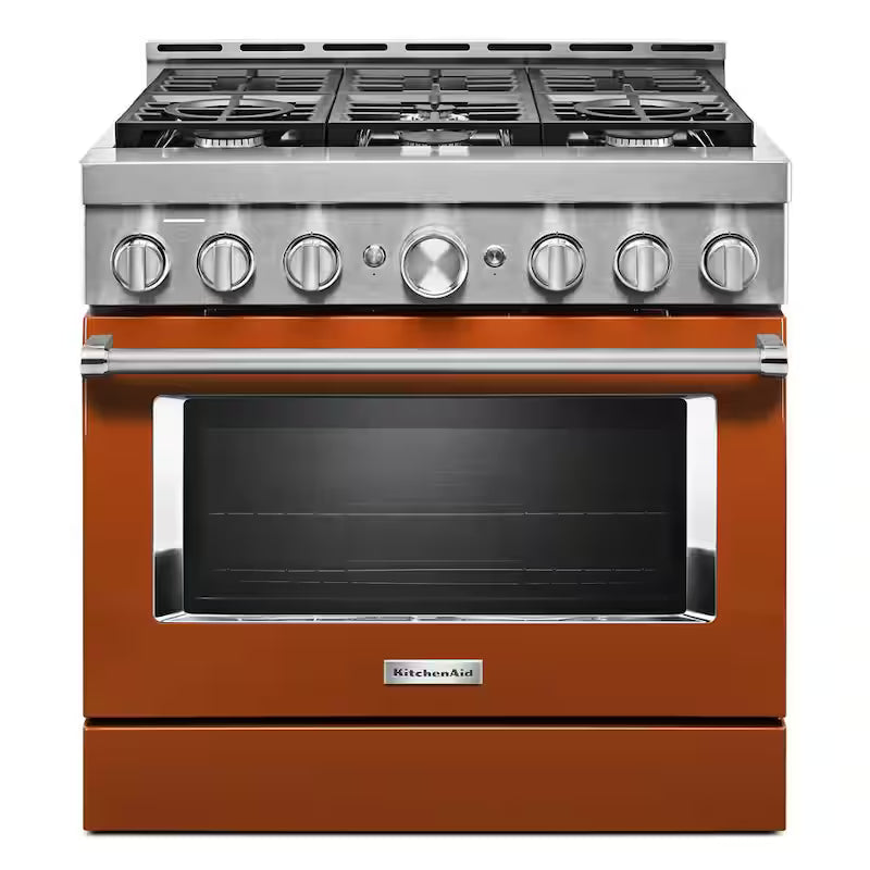 5.1 cu. ft. Smart Gas Range with Self-Cleaning and True Convection in Scorched Orange S88948