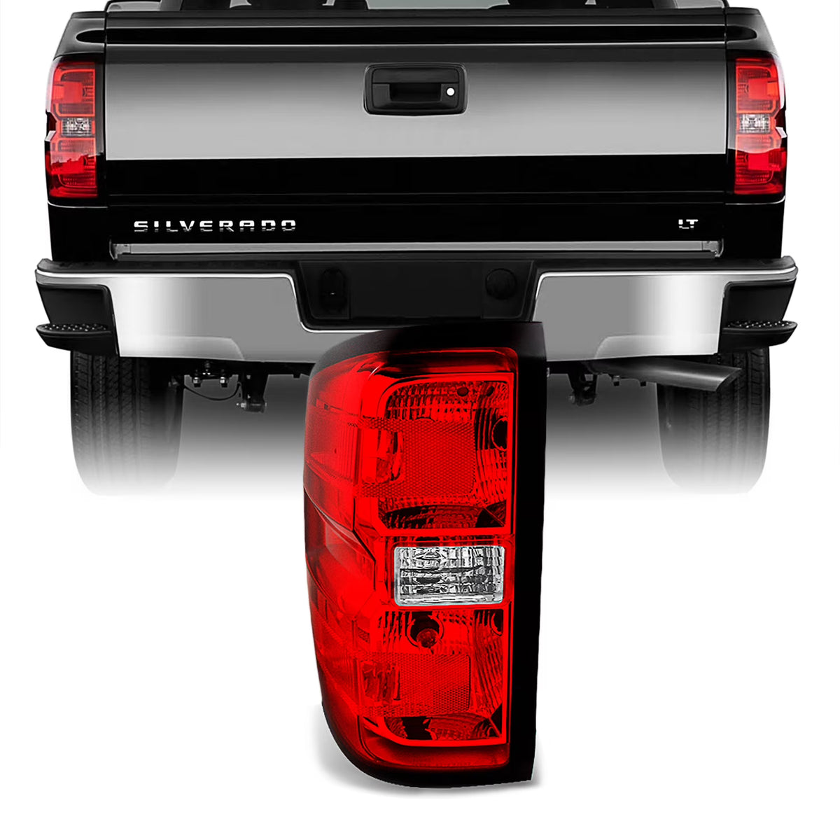 Red Clear Driver Left Side Tail Light Replacement G246