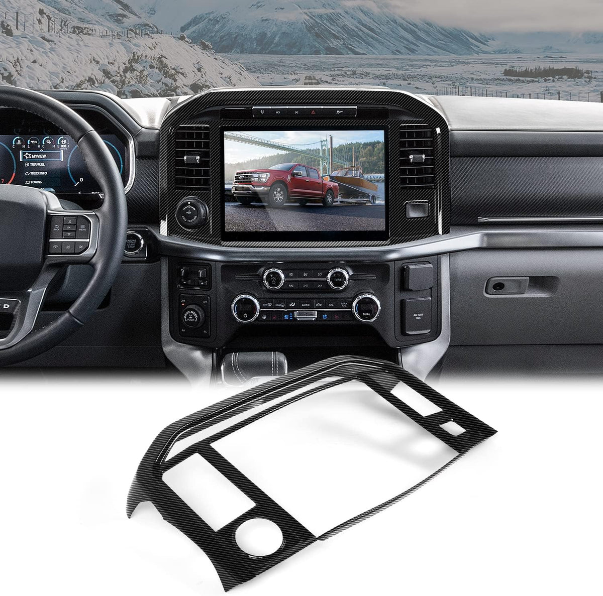 Red Center Console Dashboard Navigation Panel Cover O538