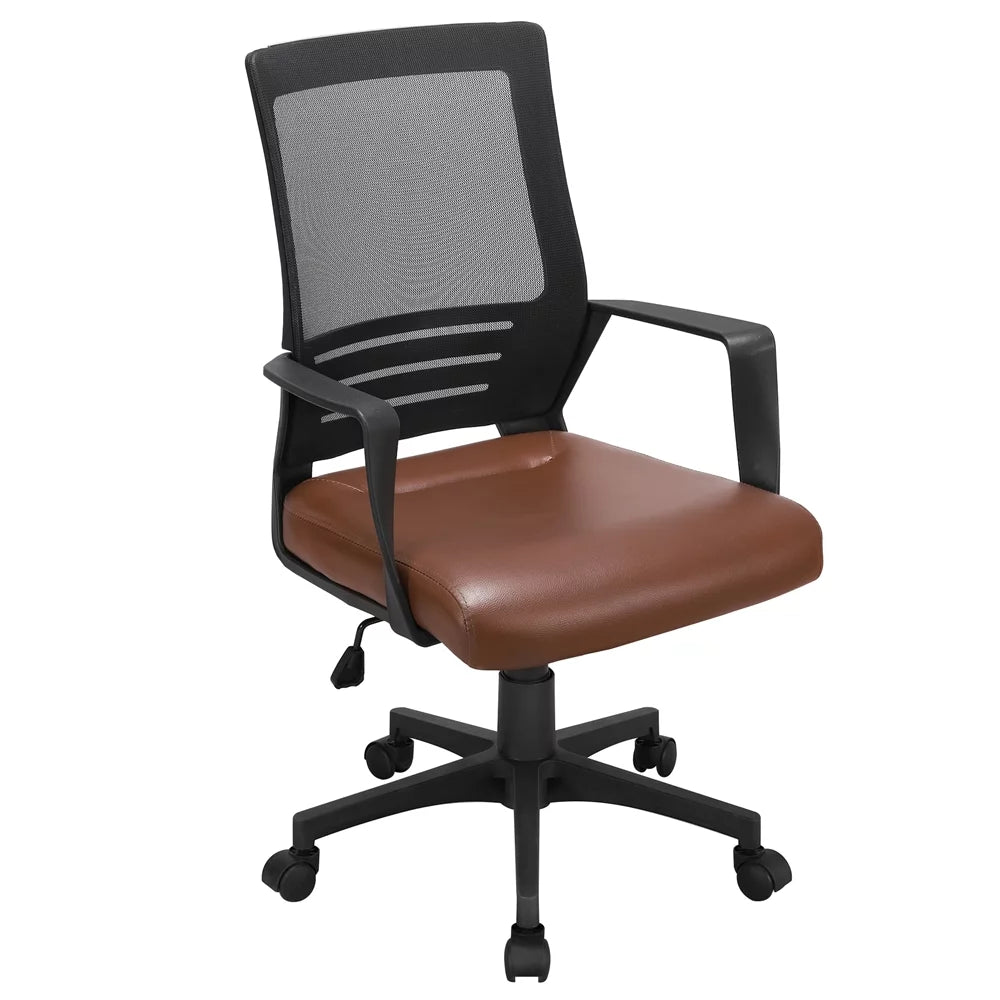 Brown Mesh Ergonomic Office Chair with Armrests A1518