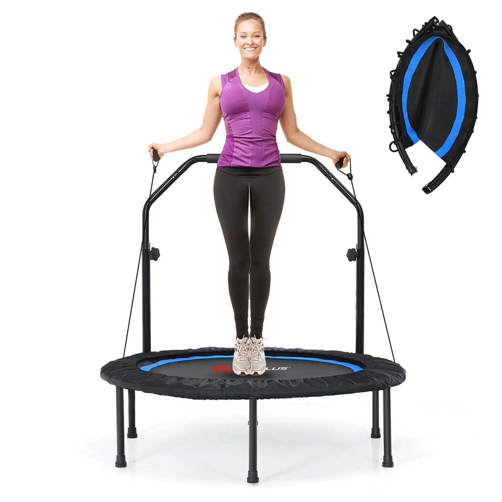 40'' Foldable Trampoline Rebounder with Resistance Bands J769