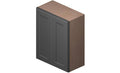 Grey 2 Doors 2 Shelves Wall Cabinet High-Density Fiberboard L18712