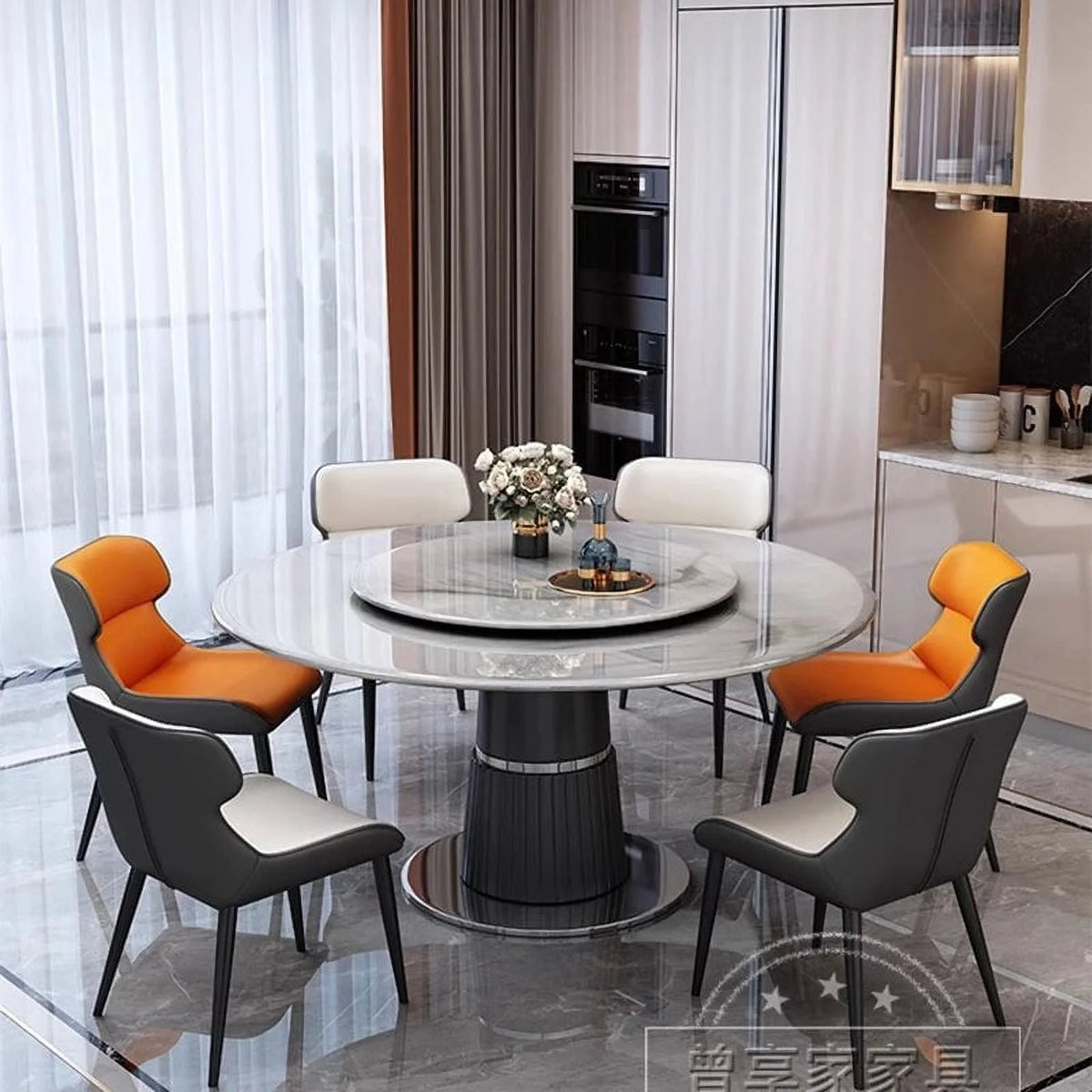 Round Marble Dining Table Y461641