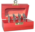 Carbide Bur Set, Double Cut, Shank Dia. 1/4 in, 9 Pieces Z703