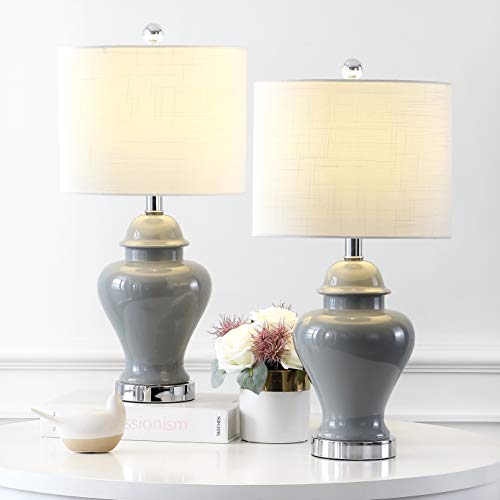 Set of 2 White Ceramic Table Lamps P74834