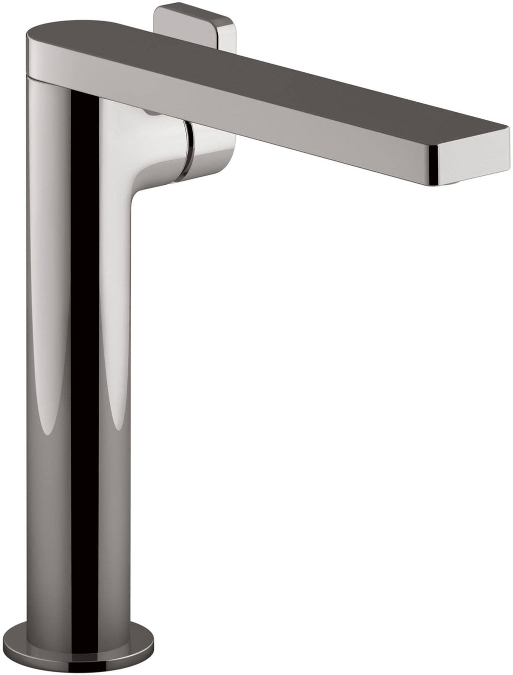 Tall Single Bathroom Sink Faucet with Lever Handle, Titanium F85508