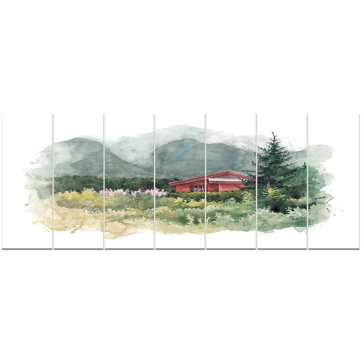Green 6 Piece Canvas Print Set A11914