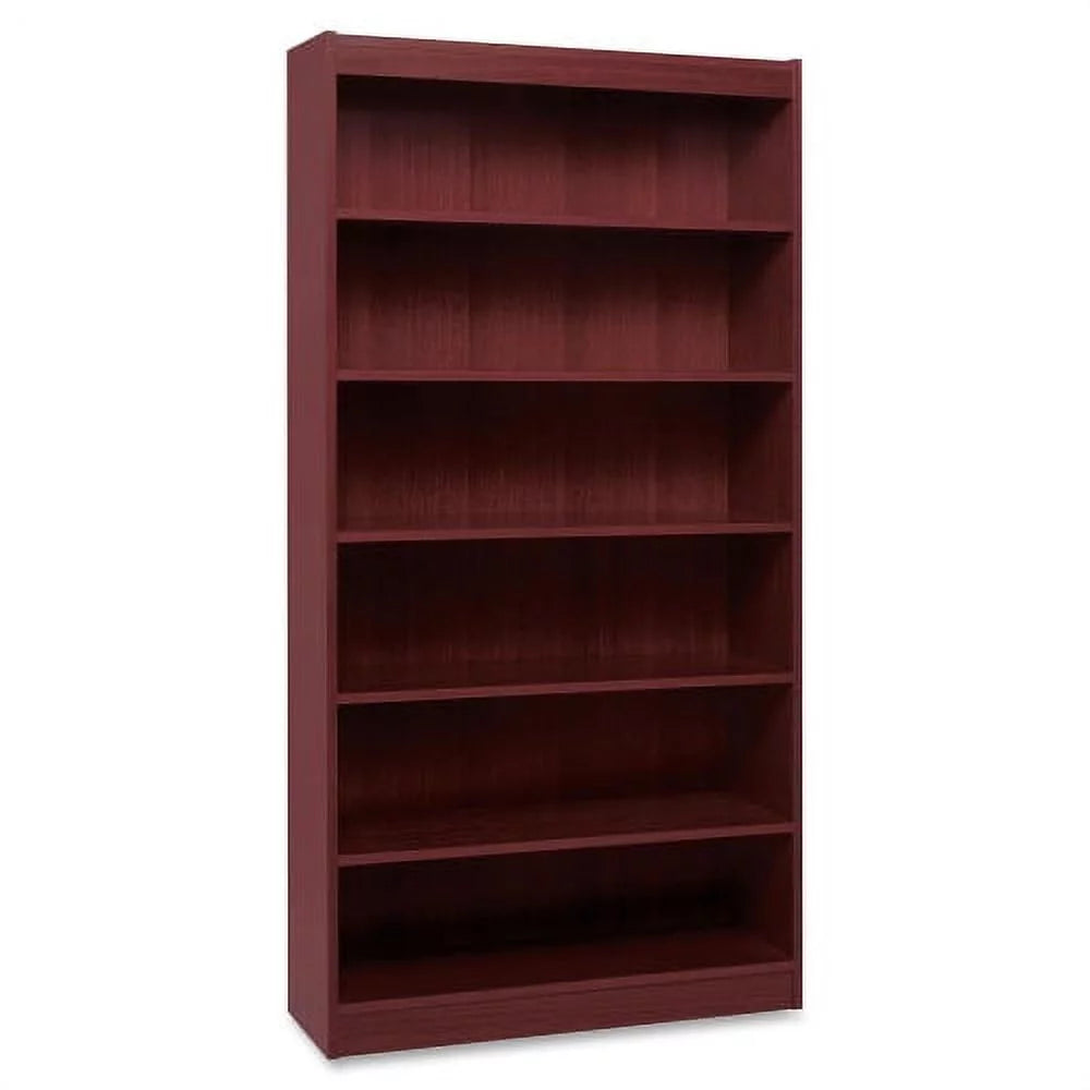 Hardwood Veneer Bookcase 36" x 12" x 72" Mahogany D4309