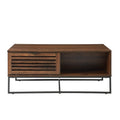Dark Walnut Slat Door Coffee Table Z376