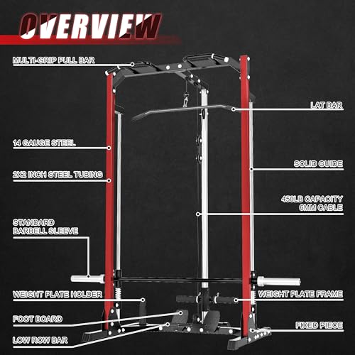 Compact Smith Machine Home Gym with LAT Pulldown P352080