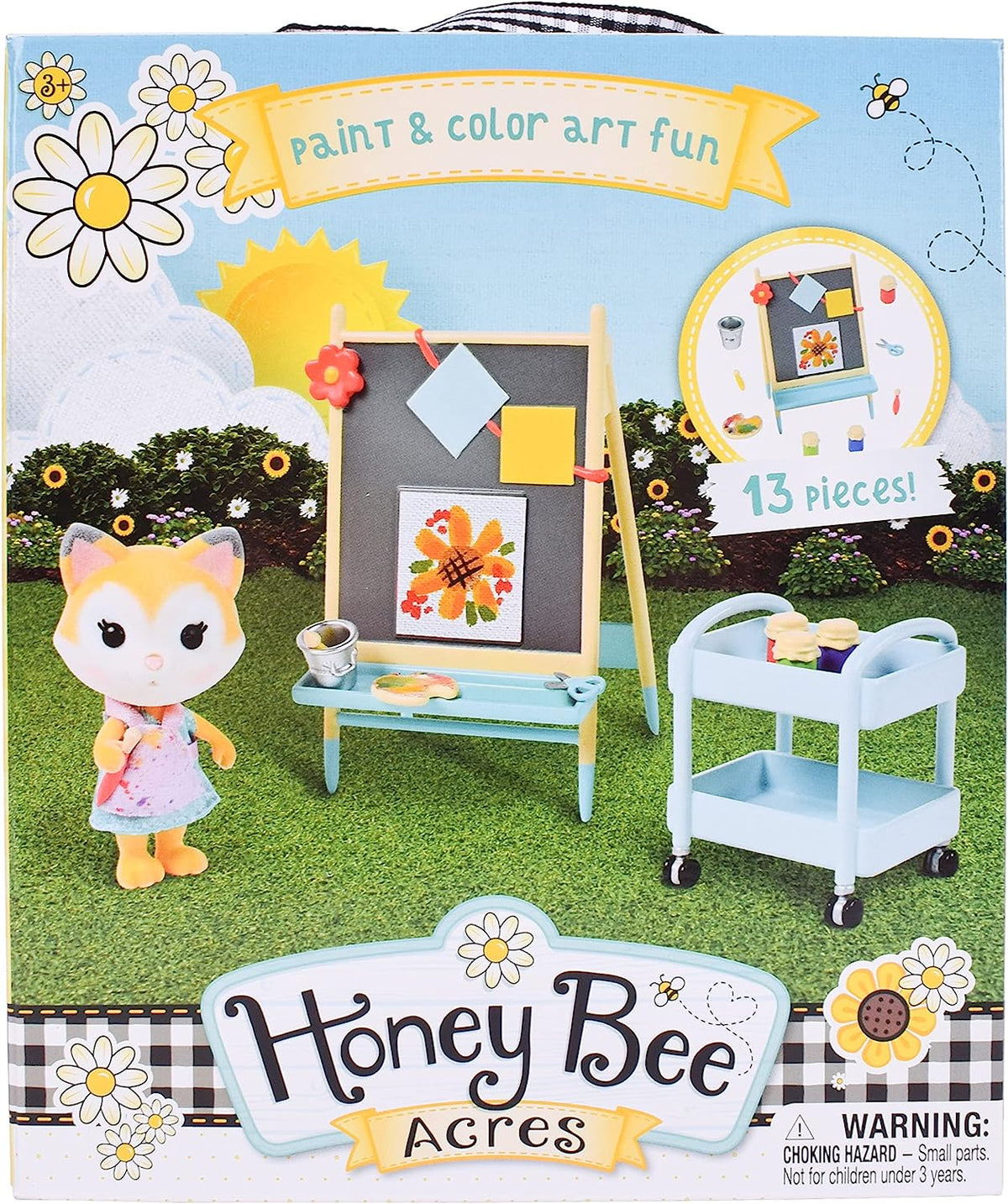 13 Pieces Paint & Color Art Fun Set with Miniature Doll Figure C5189