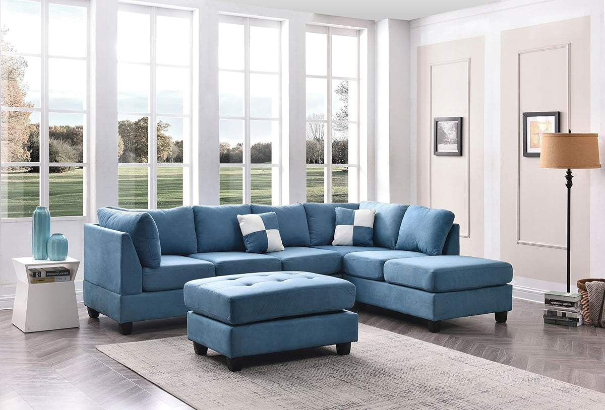 White Sectional G324958