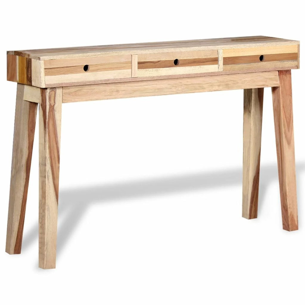 Console Table with 3 Storage Drawers Reclaimed Wood Y807772