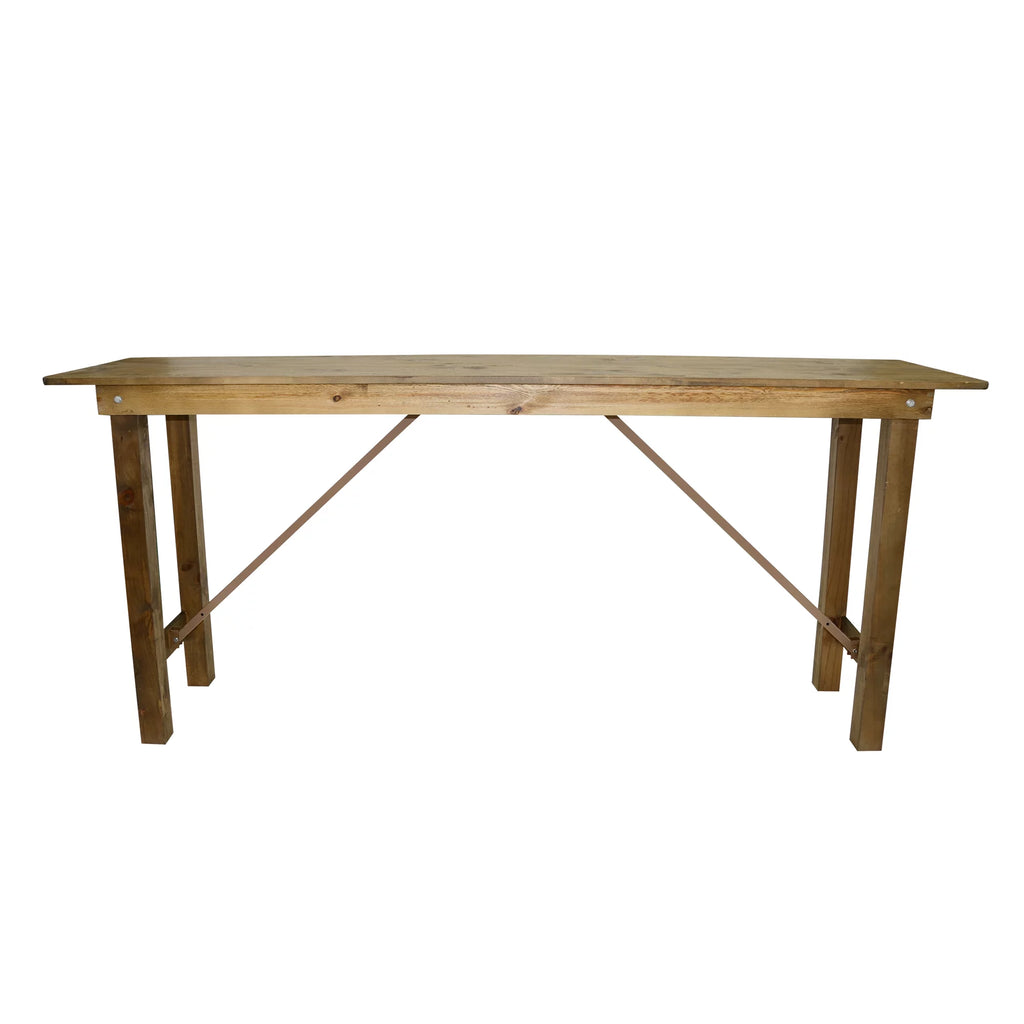 Pine Wood Farm Bar Height Folding Table R193
