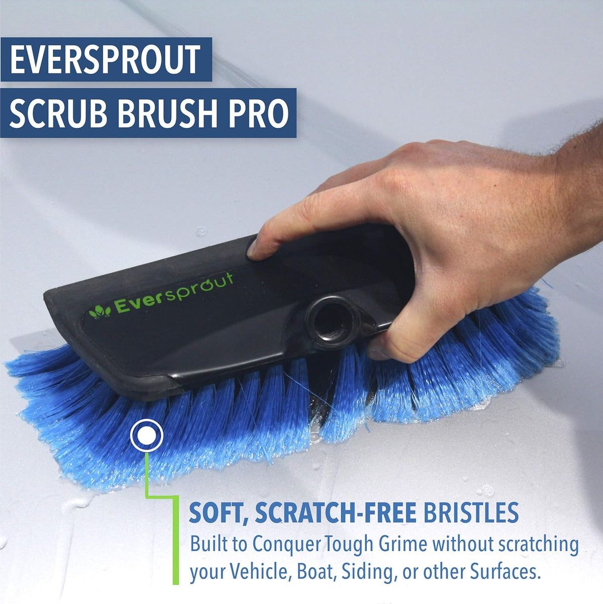 5-to-12 Foot Scrub Brush with Rubber Bumper P59428