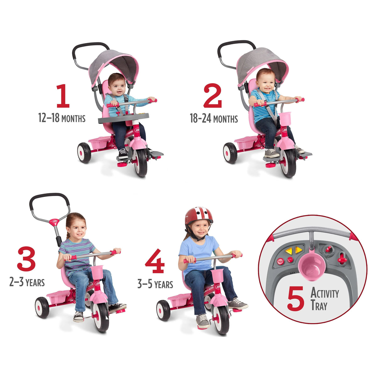 Red & Gray Convertible Tricycle M271780