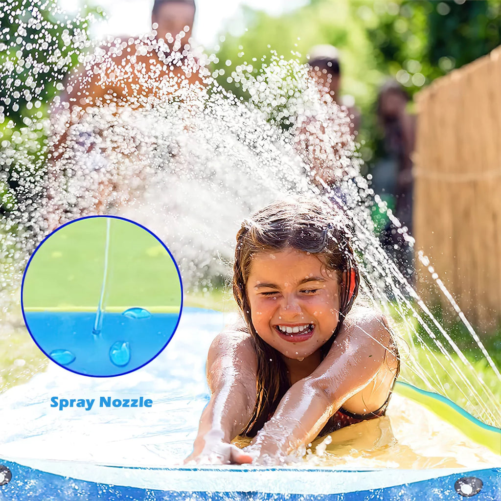 16FT Double Water Slides with Sprinklers K6095