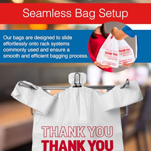 Thank You Plastic Bags 350 Count White O4355