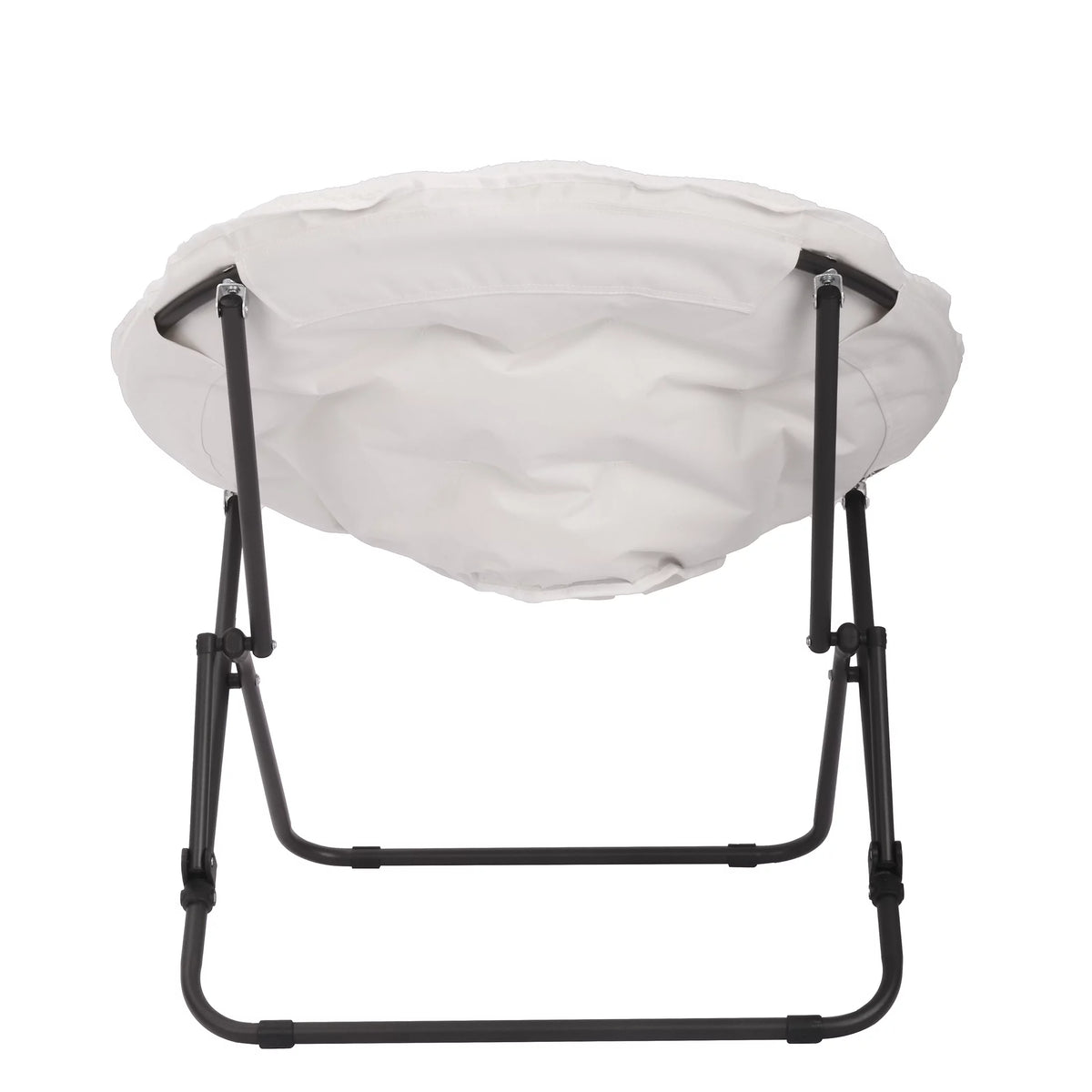 White Faux Shearling Saucer Chair O307