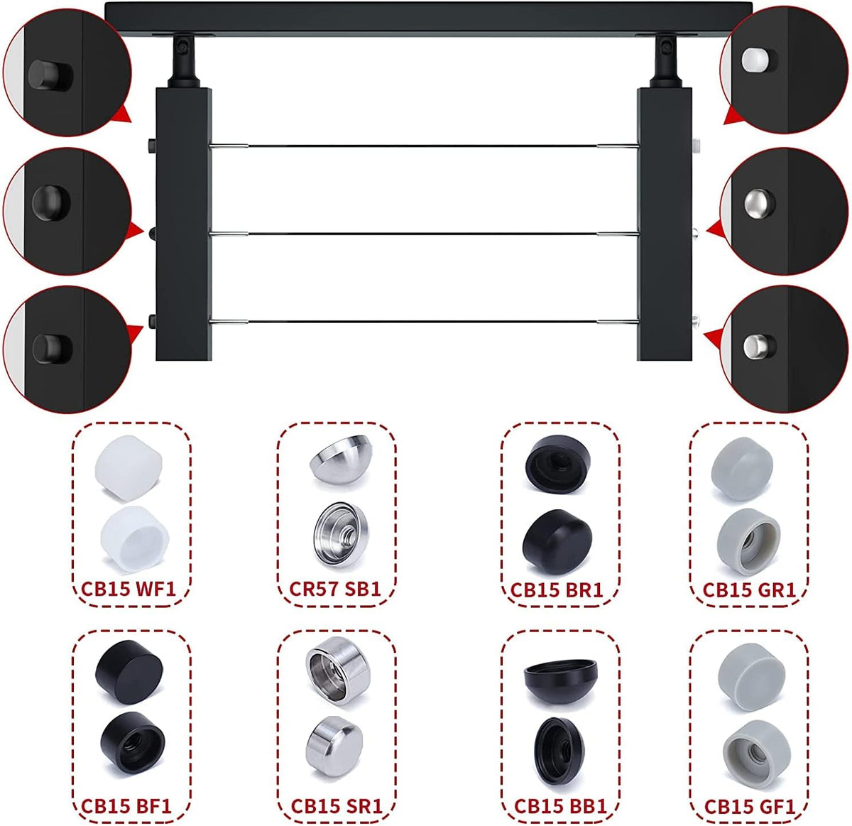 60Pack 1/8 Cable Railing Kit T316 Stainless Steel U37168