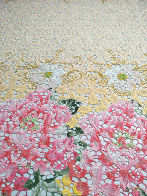 African Cord Lace Fabric Embroidery Mesh N285421