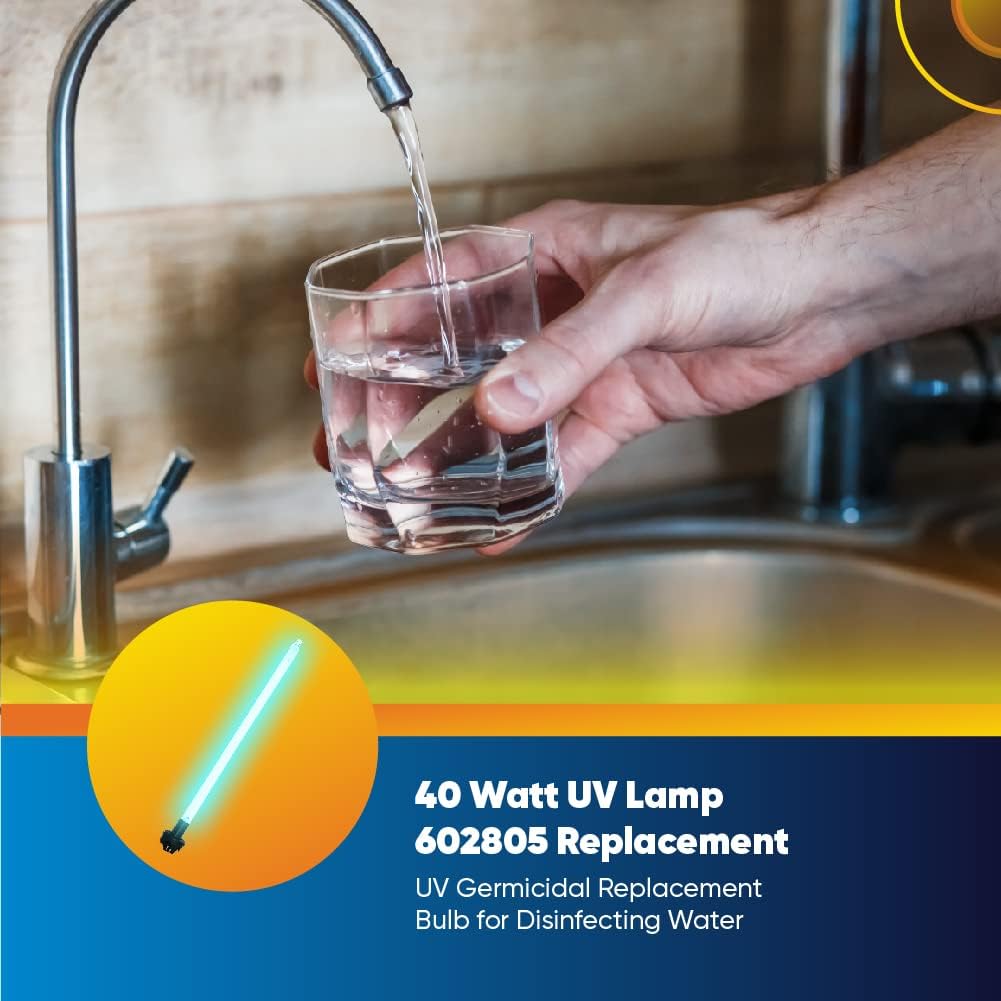40 Watt UV Replacement Bulb 4 Pin Clear 2 Pack G15266