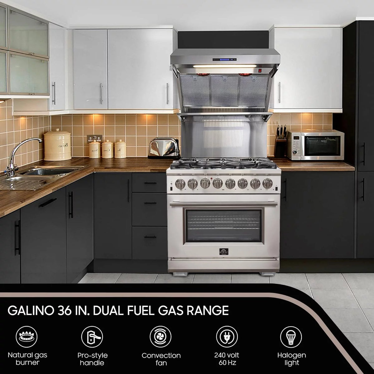 Gold 36" Freestanding Dual Fuel Range U129
