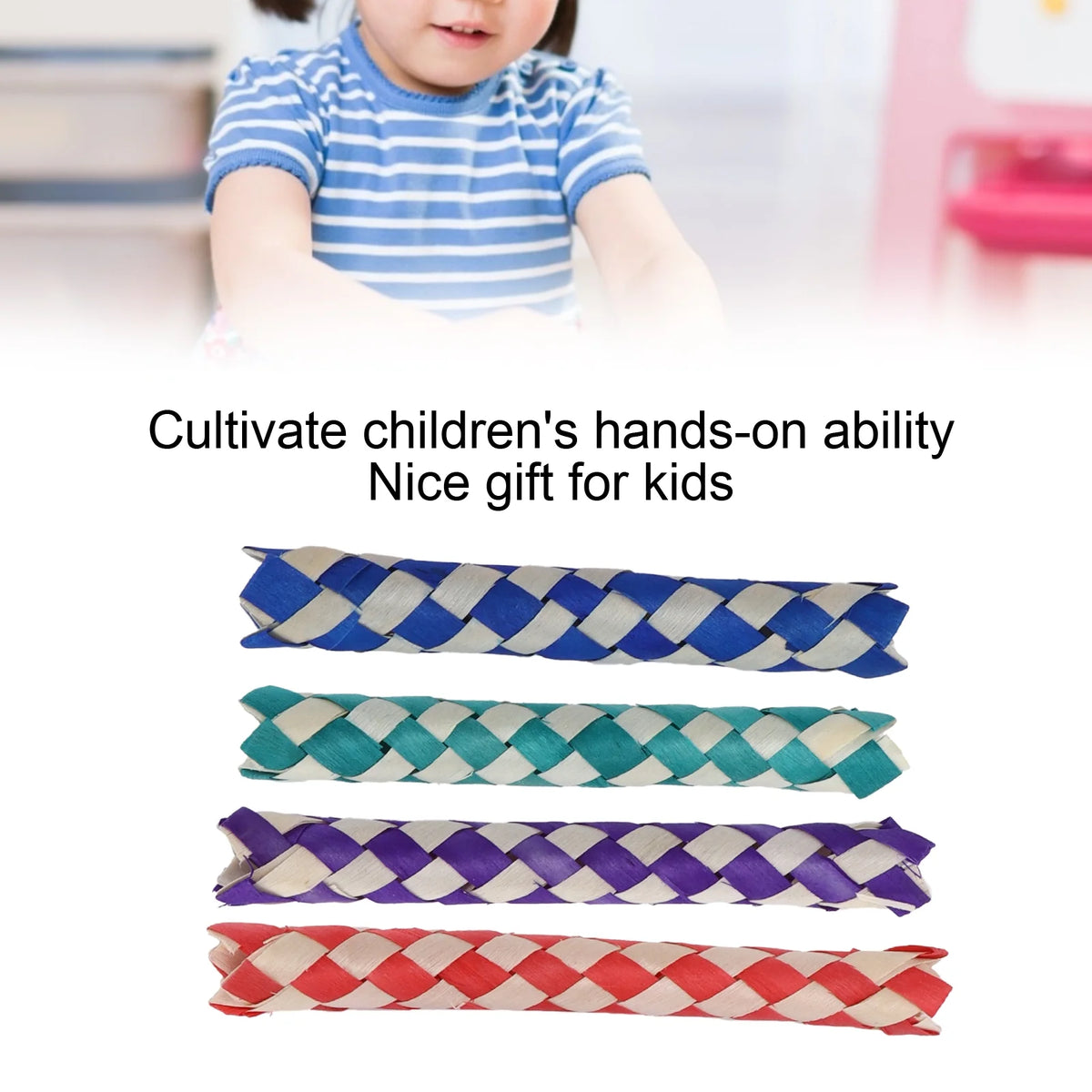 24pcs Chinese Bamboo Finger Trap, Birds Parrots Chew Toy, DIY Toy N6532