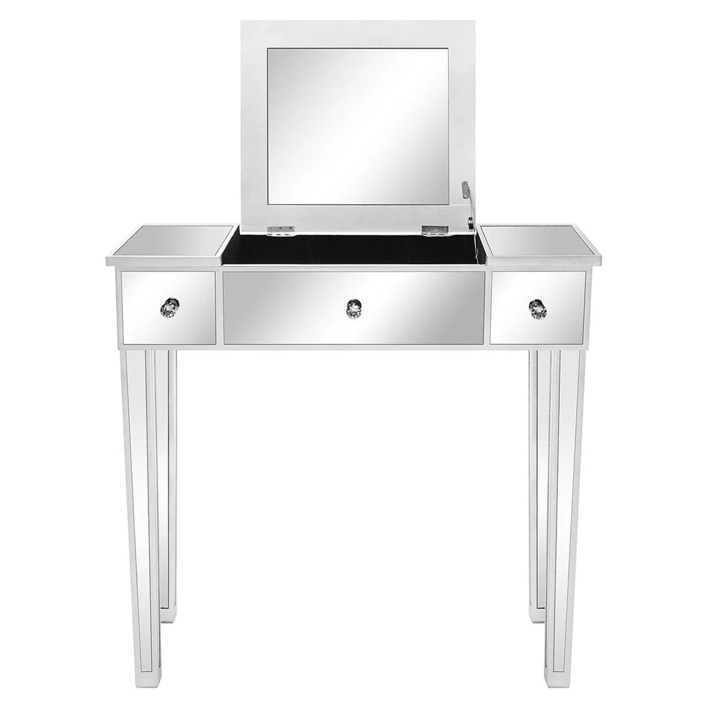 Wood Vanity Table with Flip-top Mirror 3 Drawers P1410
