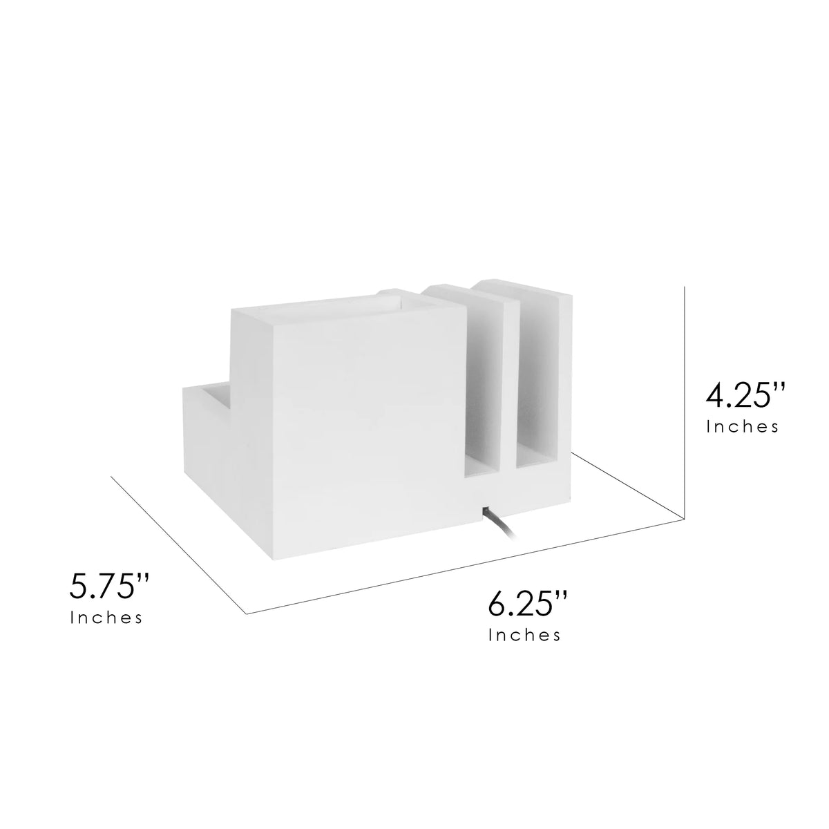 White USB Desk Organizer Storage Rack V488