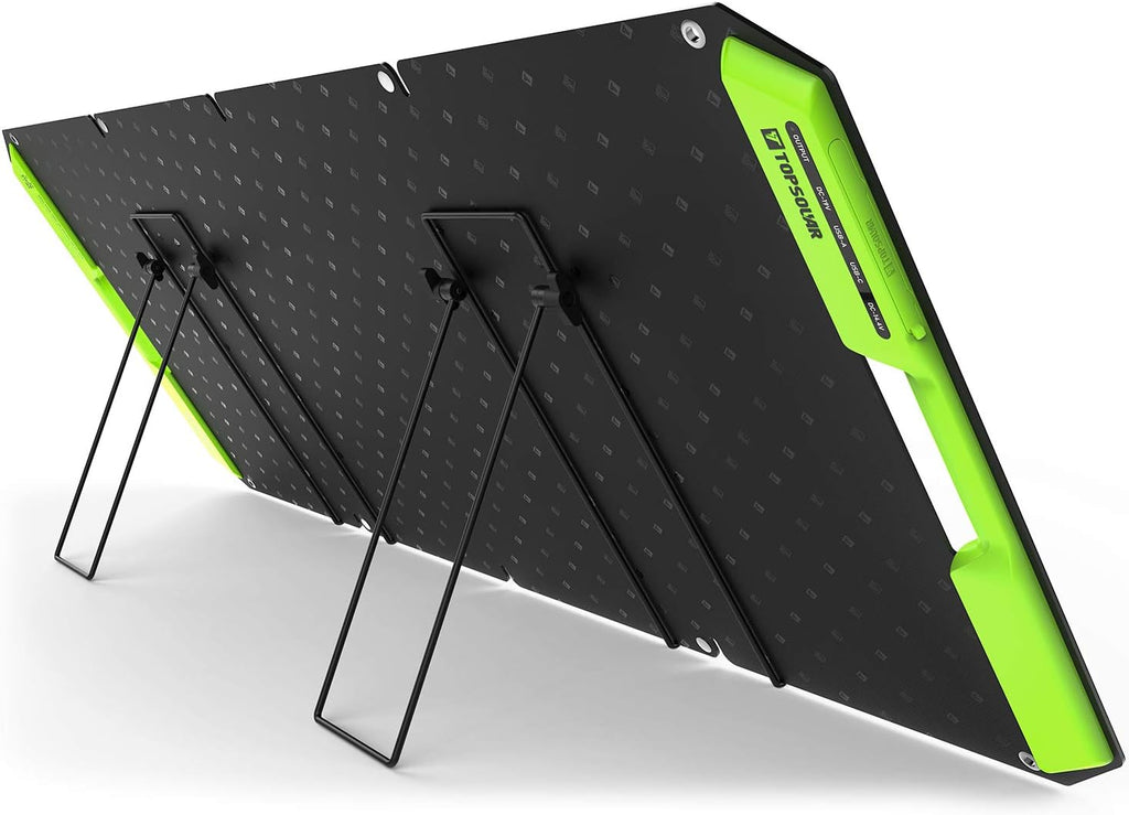 120W Foldable Portable Solar Panel Charger with Dual USB Ports & DC Output I315