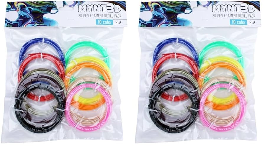 PLA 3D Pen Filament Refill Pack 10 Color C701959