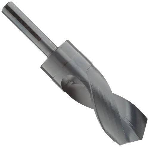 Reduced Shank Drill Bit, 1 17/64 in, 118 , High Speed Steel, Black Oxide J635286
