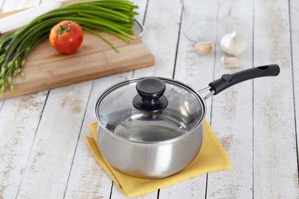 Stainless-Steel Sauce Pan with Glass Lid 16cm A102
