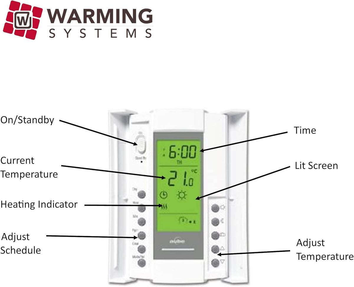 Electric Radiant Floor Heat Heating System with Thermostat G516448