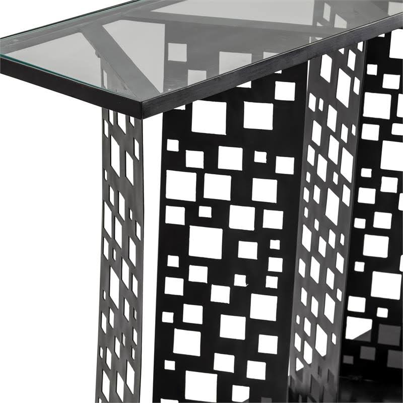 Black Metal Console Table Z971934