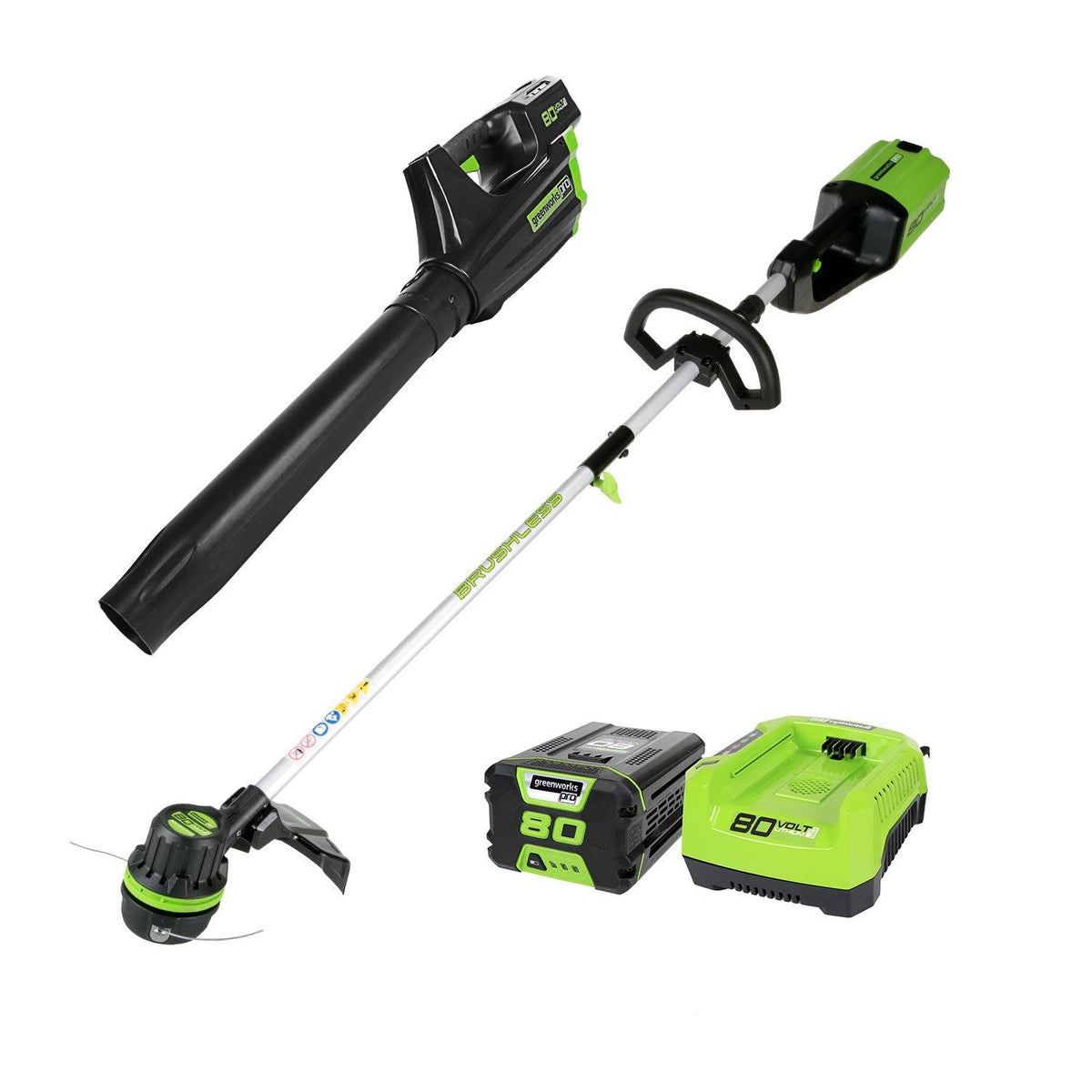 80V Cordless String Trimmer and Blower Combo K4148