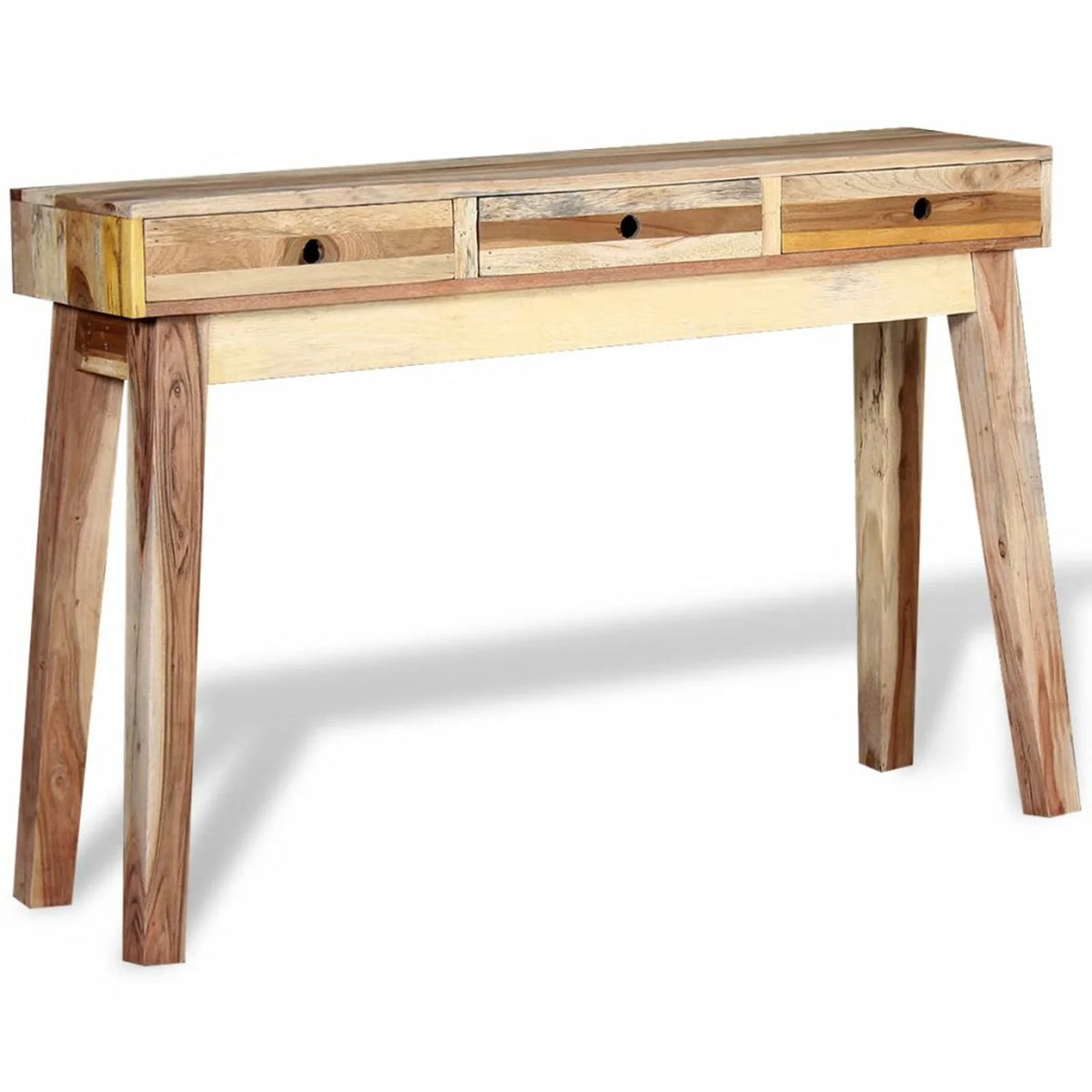 Console Table with 3 Storage Drawers Reclaimed Wood Y807772