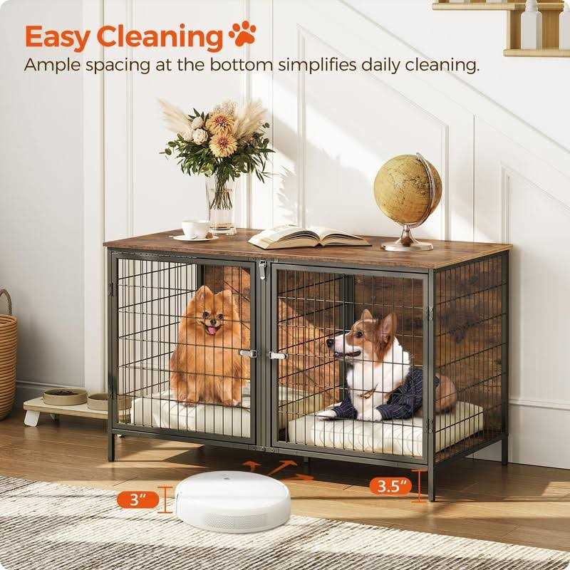 Dog Crate Furniture with Removable Divider O1607